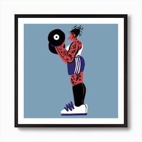 Athlete Square Art Print