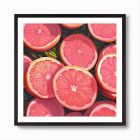 Pink Grapefruit Art Print (4) Art Print