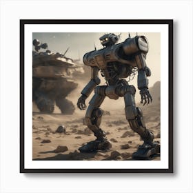 Robots In The Desert 16 Art Print