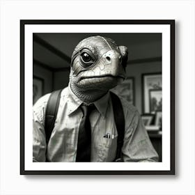 Turtle In A Suit 2 Art Print