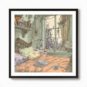 Bedroom With A Window Art Print