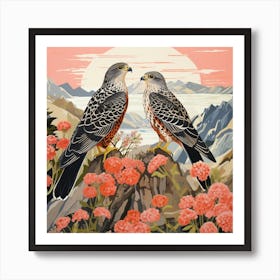 Bird In Nature Falcon 5 Art Print
