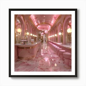 Pink Bathroom Art Print