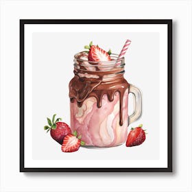 Strawberry Milkshake 13 Art Print