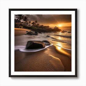 Sunset On The Beach 762 Art Print