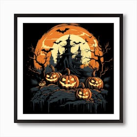 Halloween Pumpkins Art Print