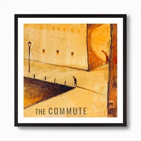 The Commute The Lonely Man Square Art Print