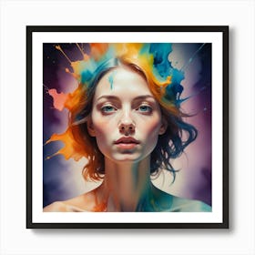 Color Splash Painting Art Print