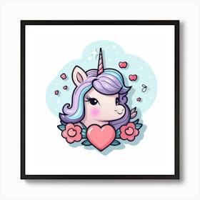 Cute Unicorn 697 Art Print