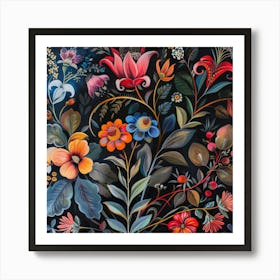 Floral Spotlight (5) Art Print