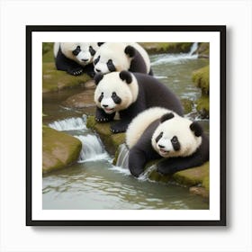 Panda Bears Art Print