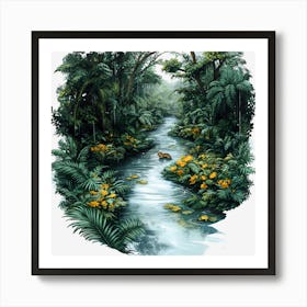 Jungle River Art Print