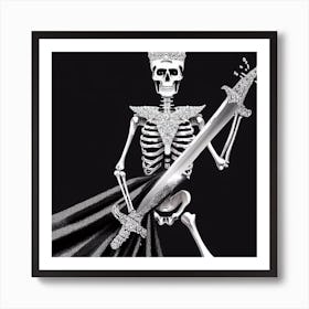 Skeleton With Sword 7 Art Print