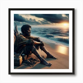 Survivor On A Desolate Island Art Print