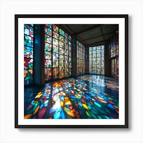 Stained Glass Windows Art Print