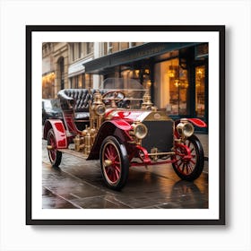 Vintage Luxury Car in London Art Print