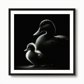 Duck And Duckling 1 Art Print
