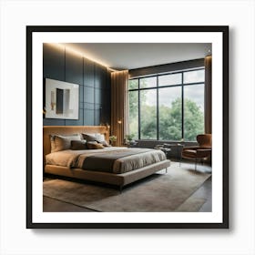 Modern Bedroom Design 23 Art Print