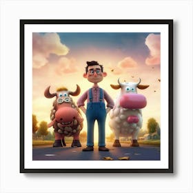 Farm cow Art Print