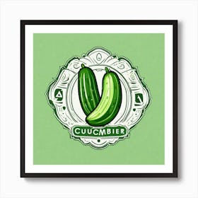 Cucumber As A Logo (5) Art Print