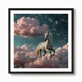 Horse In The Clouds 12 Art Print