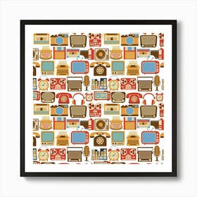 Retro Pattern Art Print