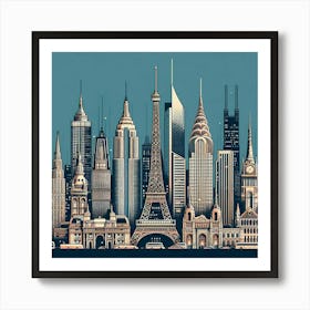 New York City Skyline 1 Art Print