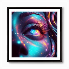 Galaxy Eye Art Print