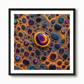 Abstract Water Droplets Art Print