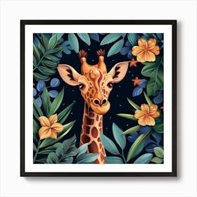 Jungle Giraffe (11) Art Print