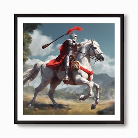 Knight On Horseback Art Print