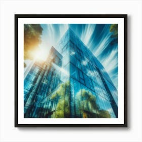 Skyscraper Stock Videos & Royalty-Free Footage 2 Art Print