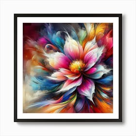 Colorful Flower Painting 1 Art Print