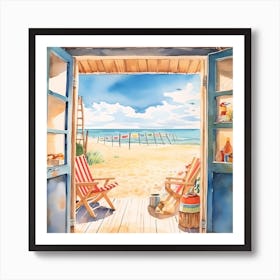 View from the Beach Hut Art Print