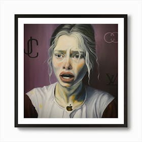 Woman With The Apple Art Print