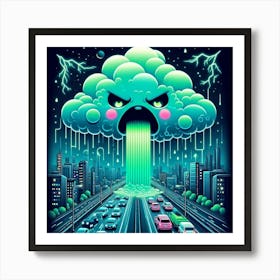 Angry Cloud Art Print