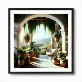 Peaceful Balcony 1 Art Print