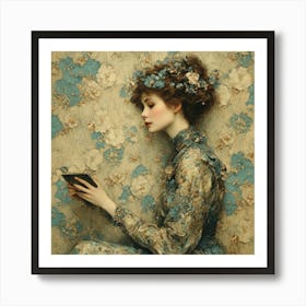 Woman Reading A Book Art Print