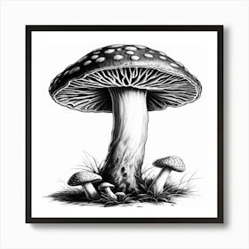 Mushroom Print Art Print