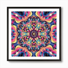 Psychedelic Mandala 90 Art Print