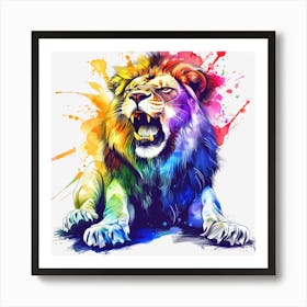 Lion Painting 11 Art Print