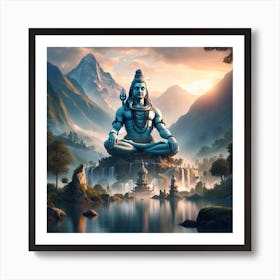 Lord shiva natural view Art Print