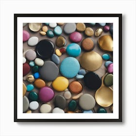 Pebbles Stock Videos & Royalty-Free Footage 1 Art Print