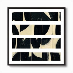 Black And White Abstract Print Art Print