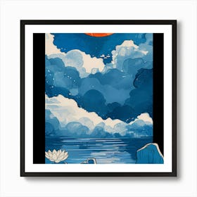 Moonlight Over Water Art Print