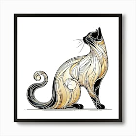 Feline Cat Creative Artwork Illustration 165 Art Print