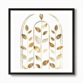 Gold Leaf Wall Art Art Print