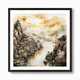 Chinese Landscape Painting Art Print