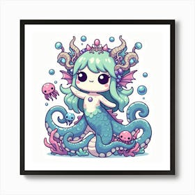 Miniature Mermaid 5 Art Print