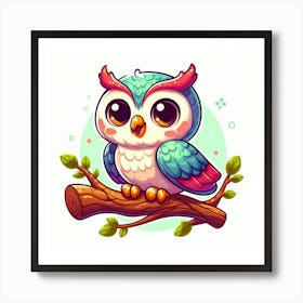 Illustration Owl 6 Art Print